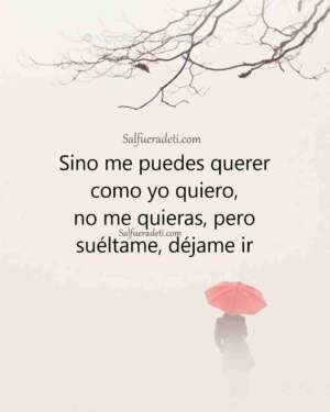 "Entre susurros y miradas, un dilema emocional: 'Si no puedes amarme como deseo, suéltame, déjame ir'. Palabras que revelan la complejidad del corazón."