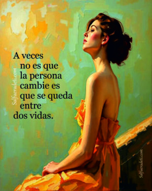 A veces no es que cambiemos, nos quedamos entre dos vidas.