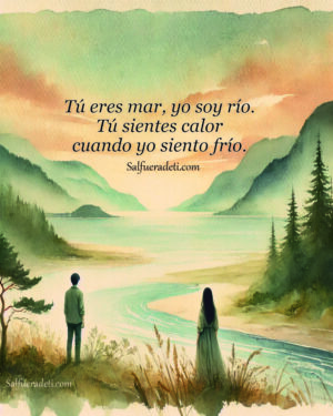 Tú Eres Mar yo Soy Rio, Siento Calor Cuando tu Sientes Frio.