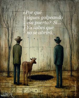 ¿Por qué sigues golpeando esa puerta? Sabes que no se abrirá