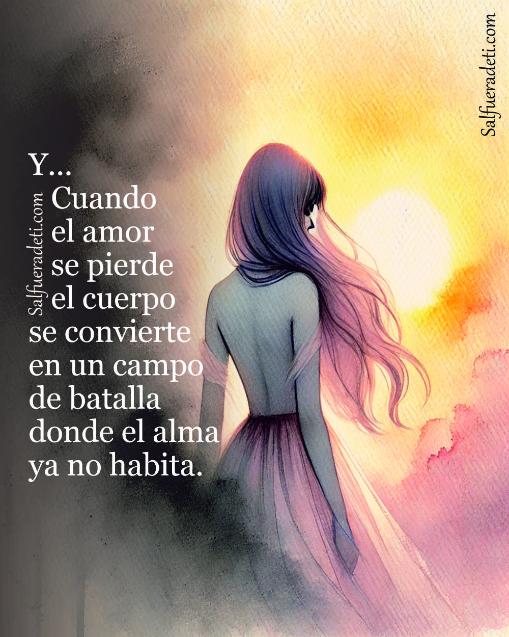 cuando el amor se pierde y el cuerpo se convierte en un campo de batalla donde el alma ya no habita.