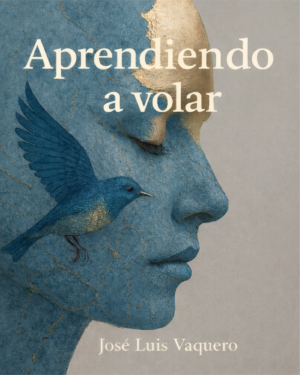 Ilustración poética de una persona sentada dentro de un libro abierto convertido en un refugio natural, rodeado de vegetación y calma. Representa la lectura como un espacio seguro e introspectivo.