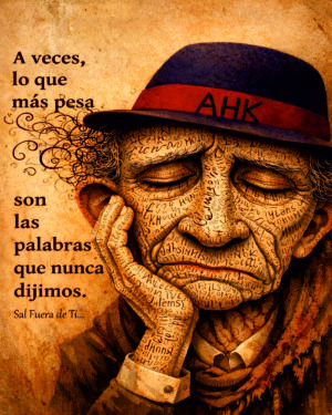 Acuarela abstracta de una figura de espaldas frente a un lienzo en blanco, representando la verdad escrita en el cuerpo y el peso de las palabras.